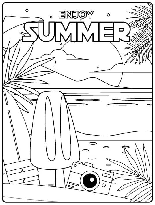 Free Summer Coloring Pages That Promote Relaxation and Joy