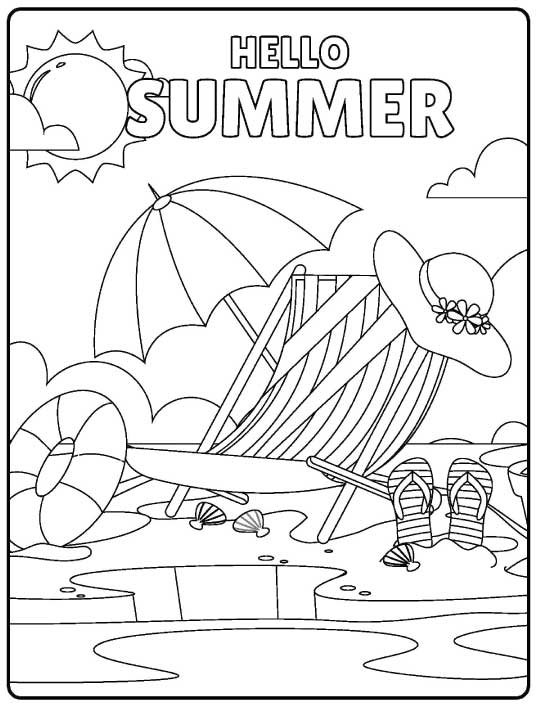 Free Summer Coloring Pages for Creative Summer Fun