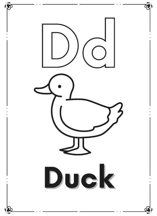 Letter Coloring Pages for Alphabet Recognition