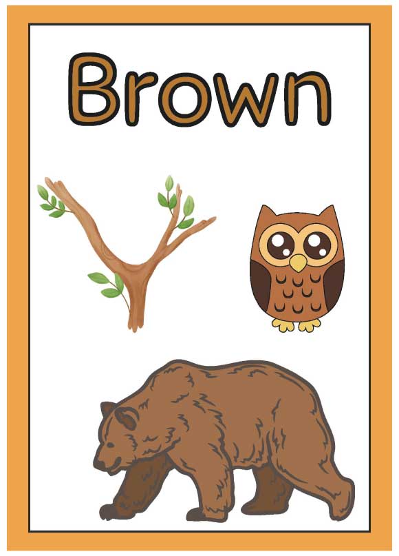 Printable Colors for Nursery: 24 Flashcard Activities