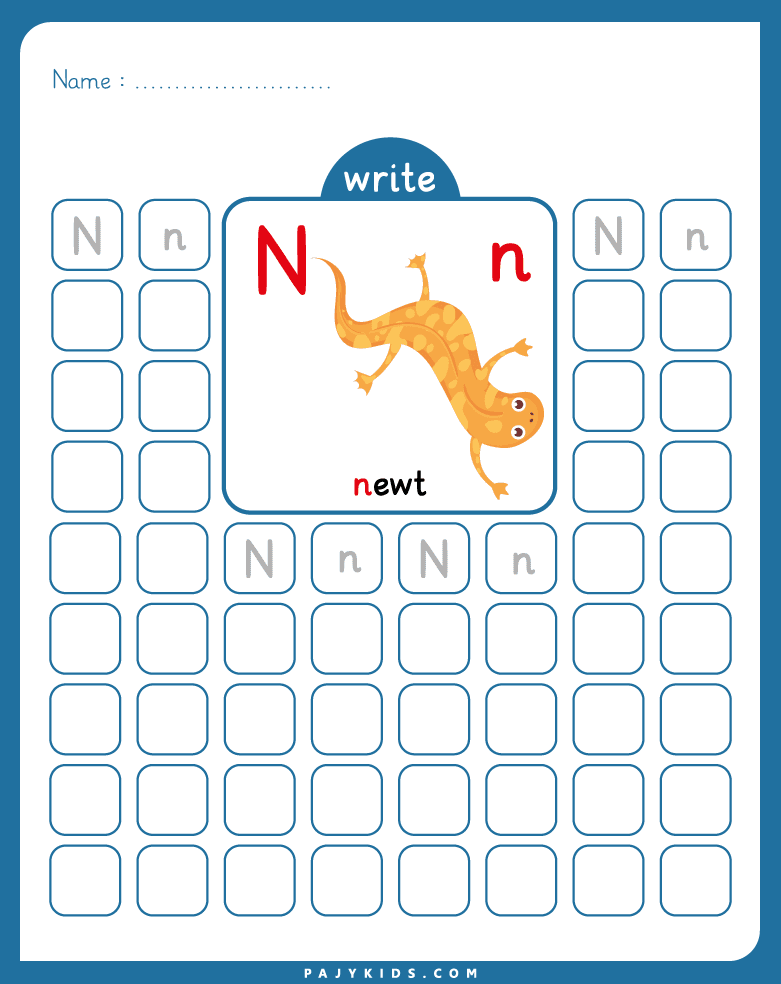 حرف n بالانجليزي للاطفال - التعرّف على حرف N وكتابته
