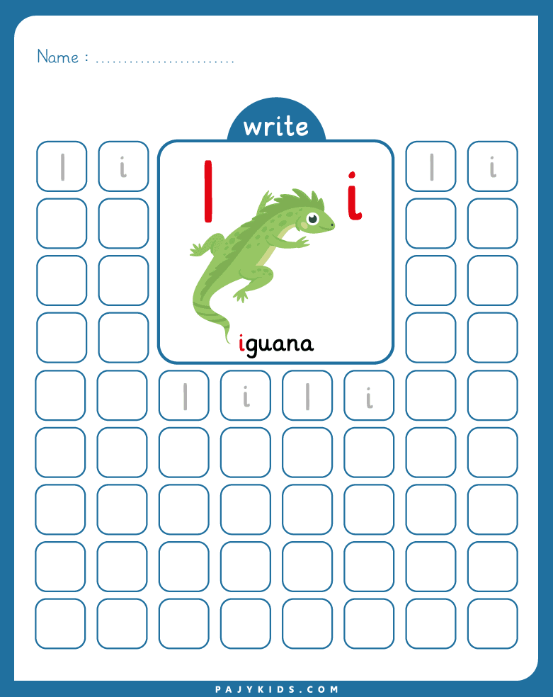 letter i tracing sheet - Recognizing and Tracing the Letter I