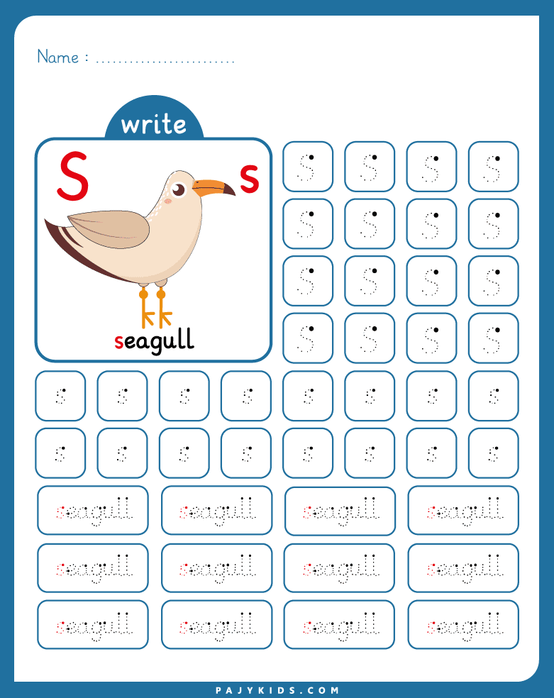 letter s to trace - Tracing the Letter S Step by Step
