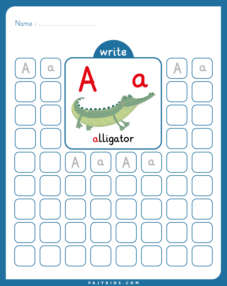 tracing letter a - Tracing Uppercase and Lowercase A