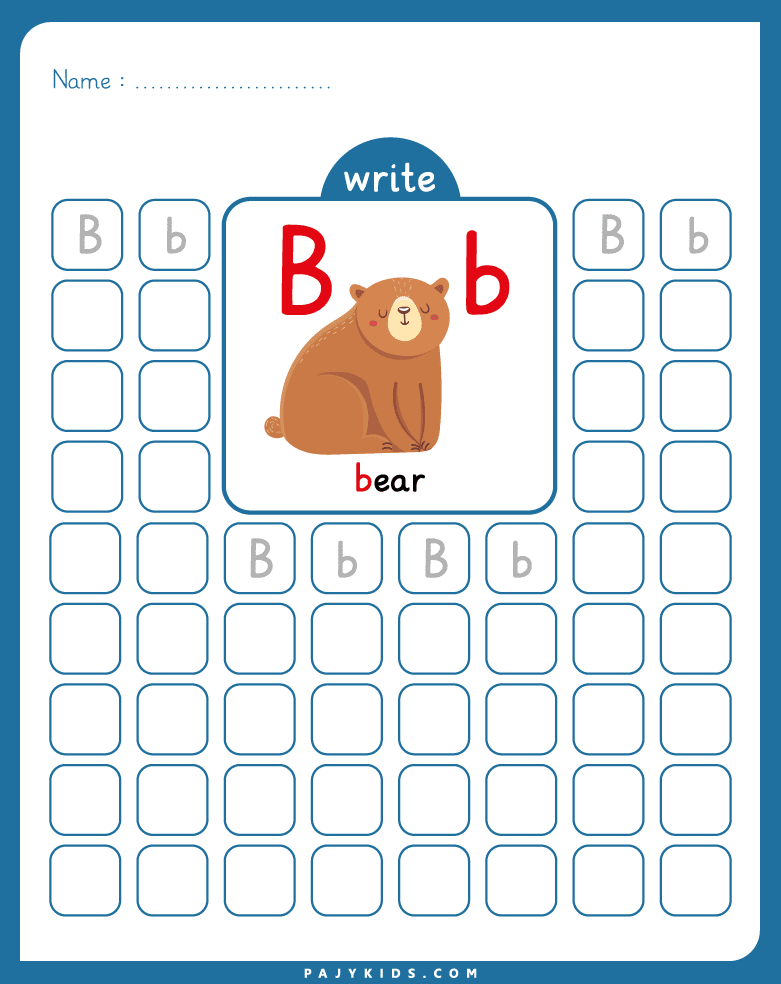 tracing letter b - Tracing Uppercase and Lowercase B