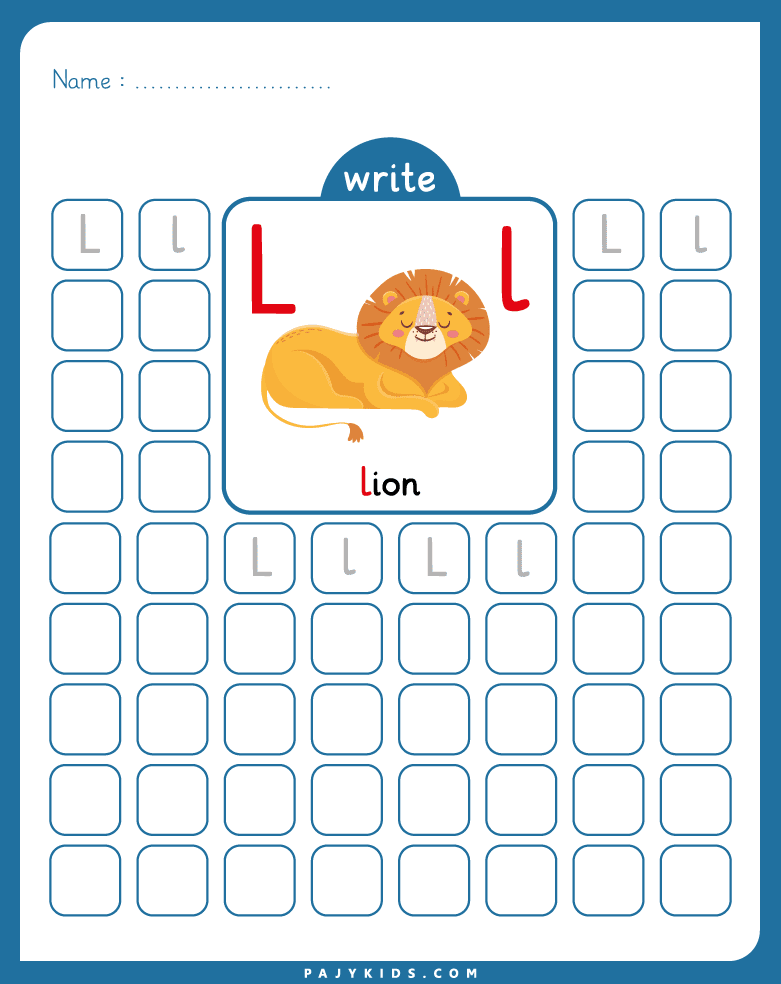 tracing letter l - Recognizing and Tracing Uppercase and Lowercase L