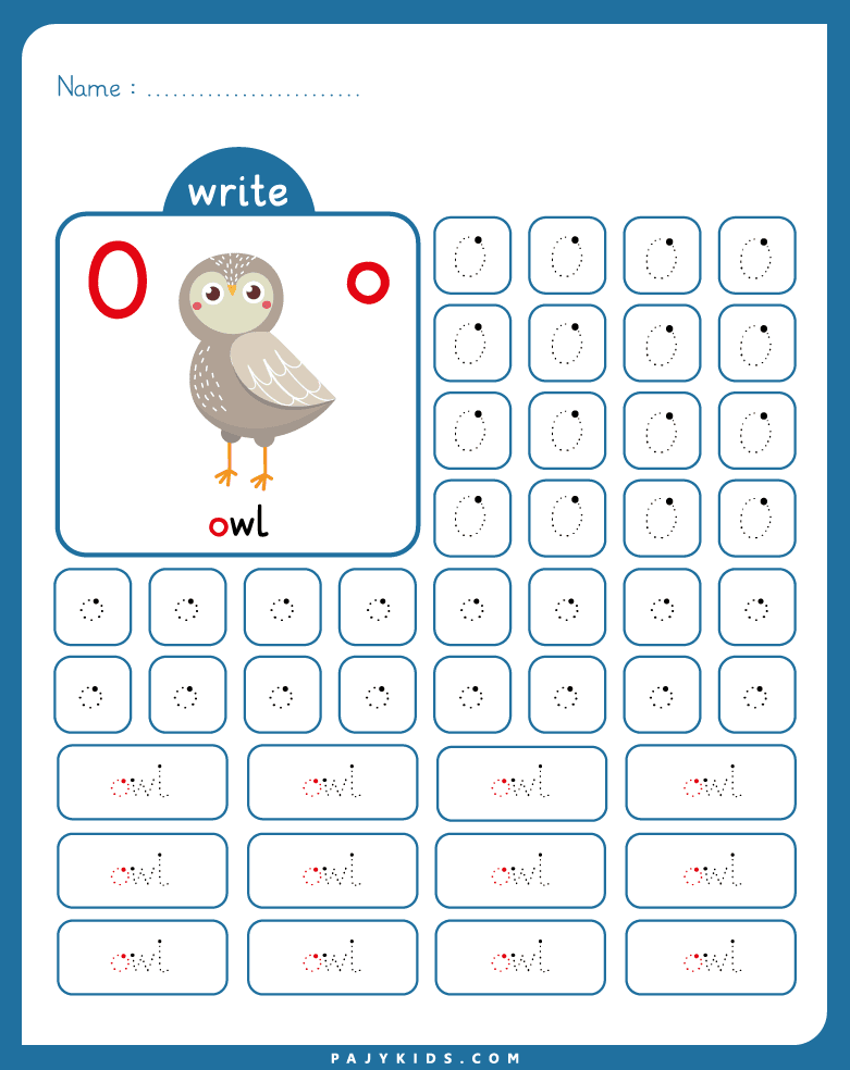 tracing letter o - Tracing and Writing the Letter O