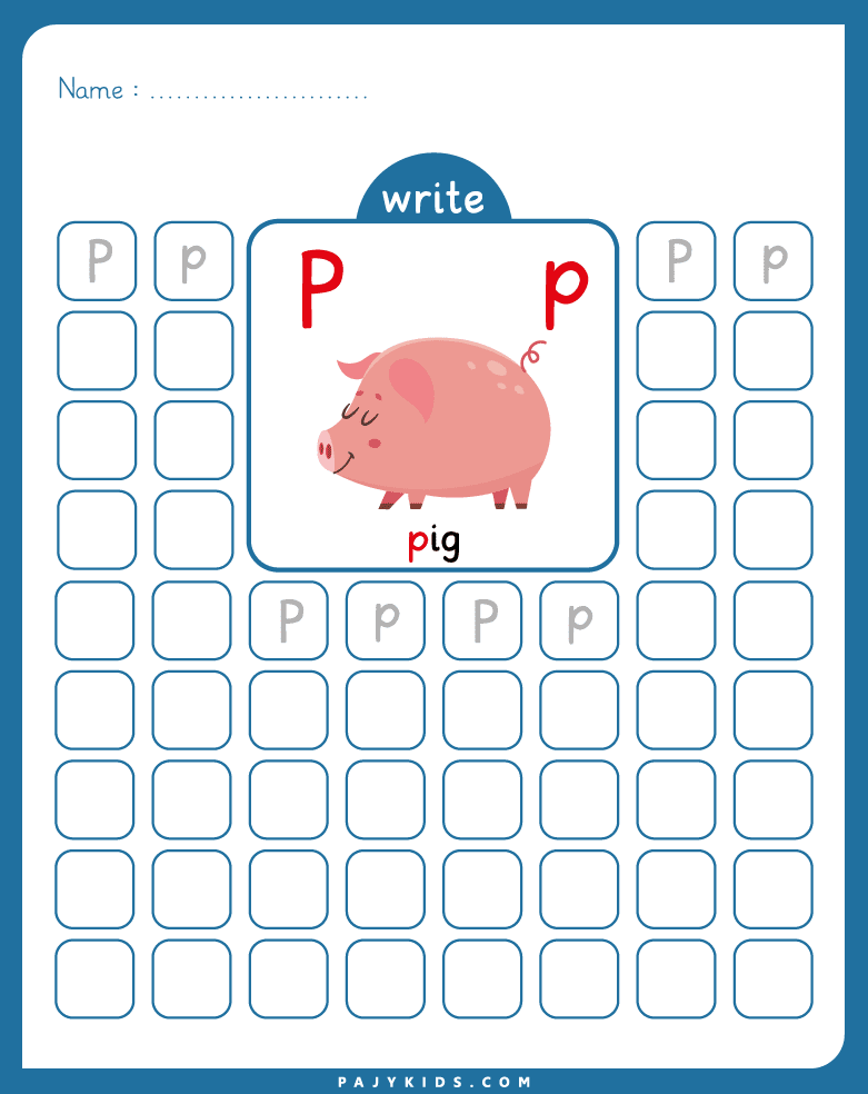 tracing letter p - Introducing the Letter P (Uppercase and Lowercase)