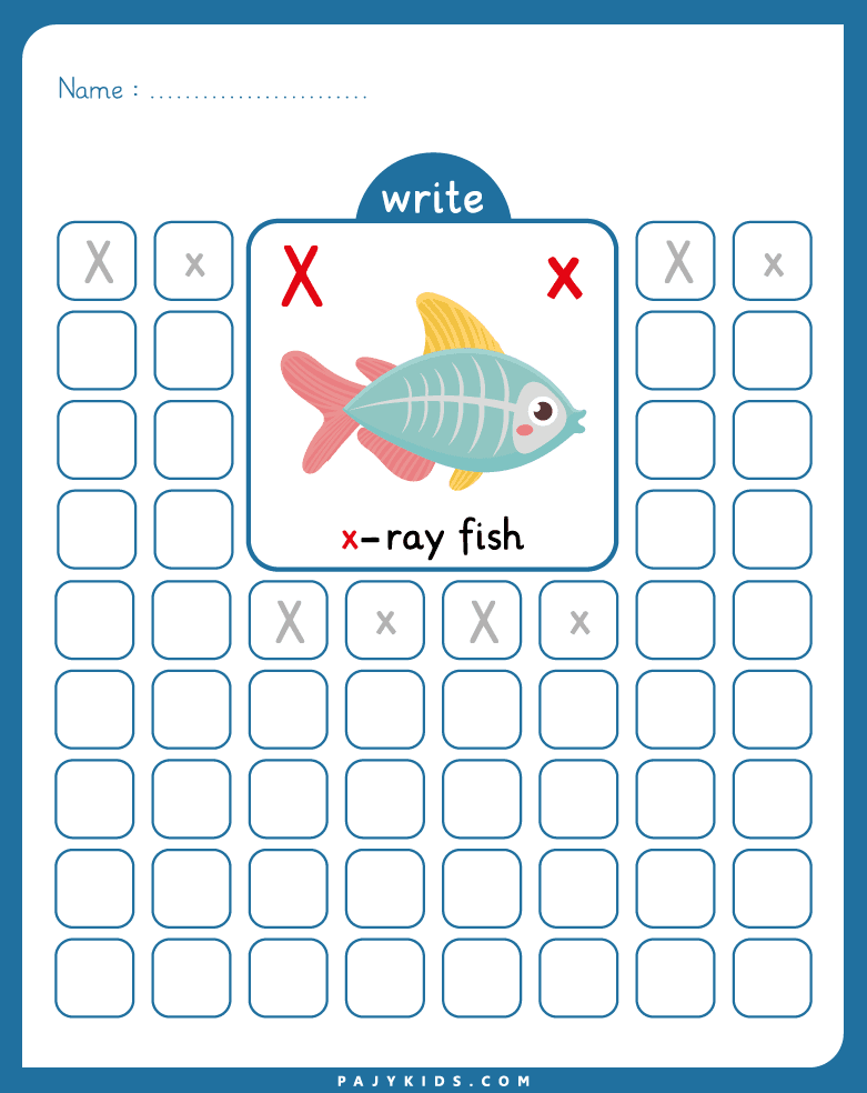 tracing letter x - Tracing and Recognizing the Letter X