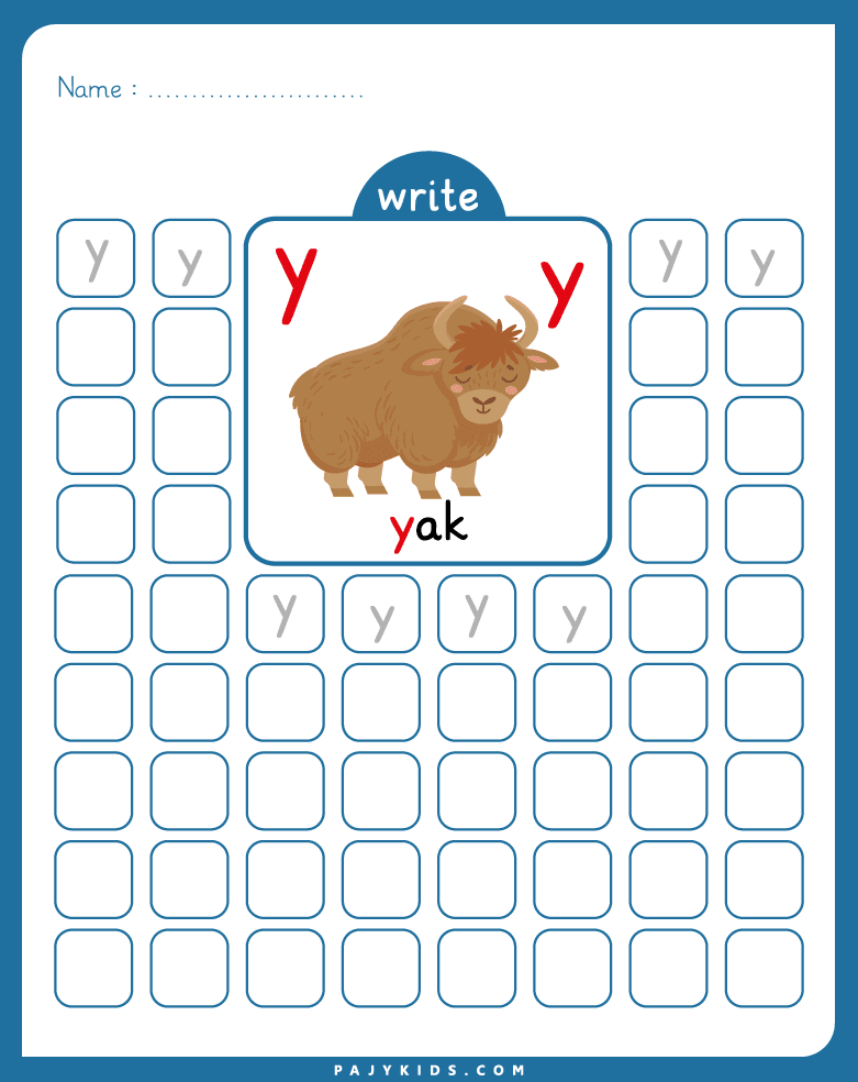 tracing letter y - Tracing Uppercase and Lowercase Y with Visual Support
