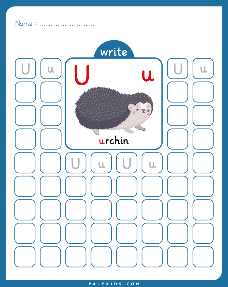 u tracing - Letter U Recognition and Guided Practice