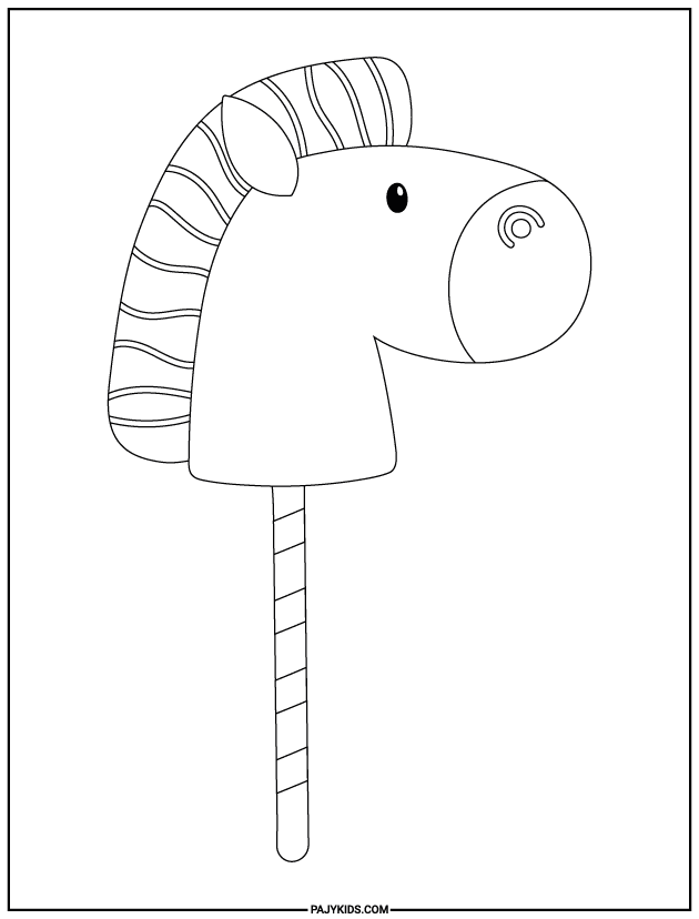 تحميل رسومات تلوين للاطفال - ورقة تلوين الحصان الخشبي