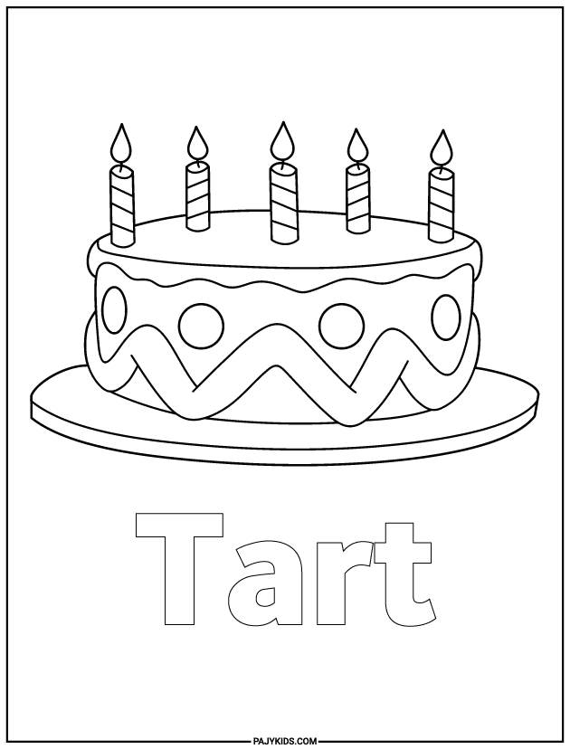 تلوين الرسومات للأطفال - كعكة الميلاد - الأشكال والأنماط