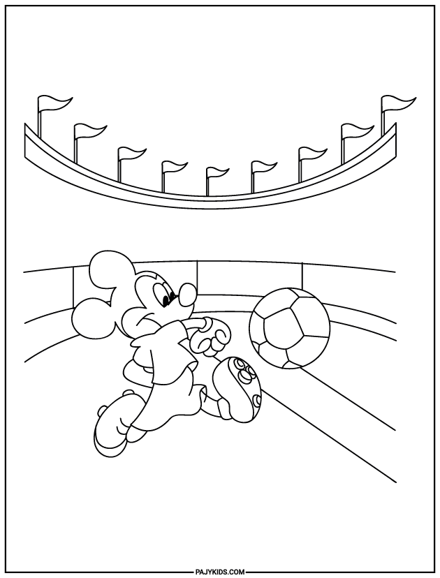 تلوين ميكي ماوس - تلوين ميكي ماوس في النشاط الرياضي