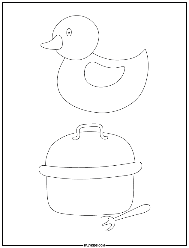 رسومات تلوين للاطفال - الأدوات اليومية - الوظائف والتركيز