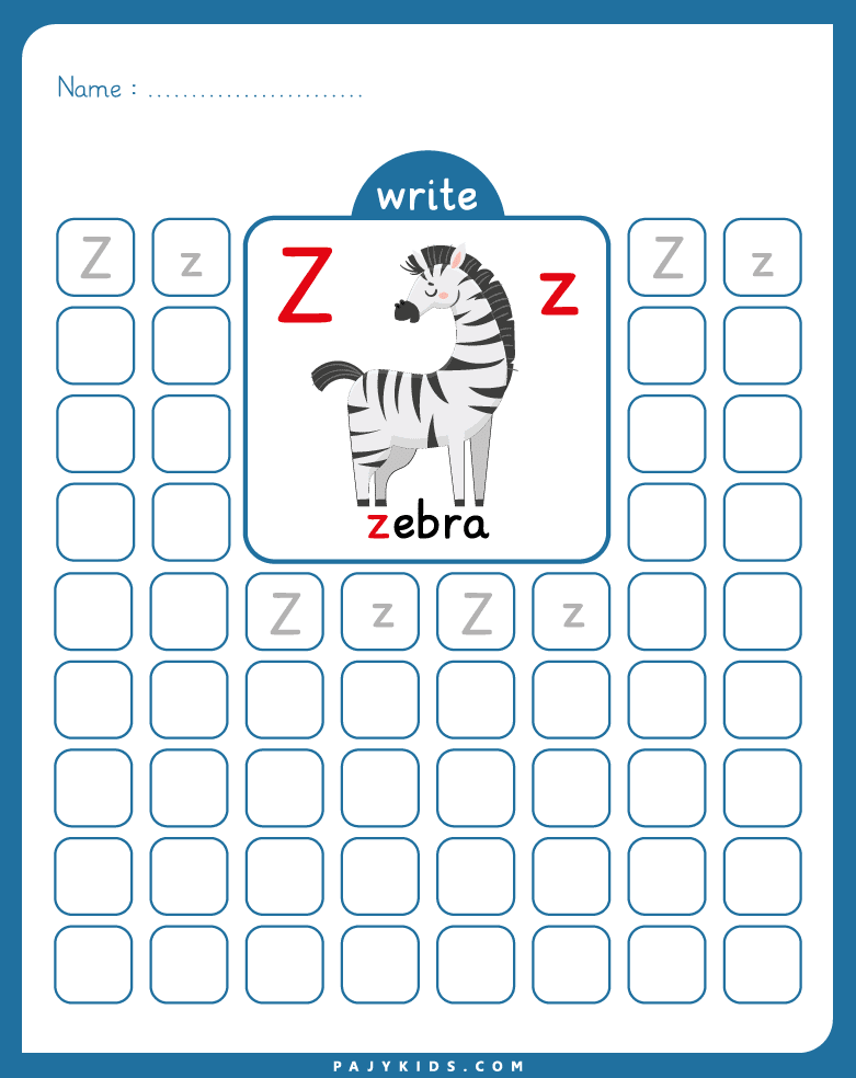 Identifying Uppercase and Lowercase Z