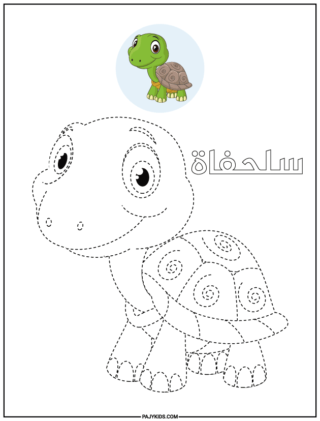 arabic activity sheets - Tracing the Turtle