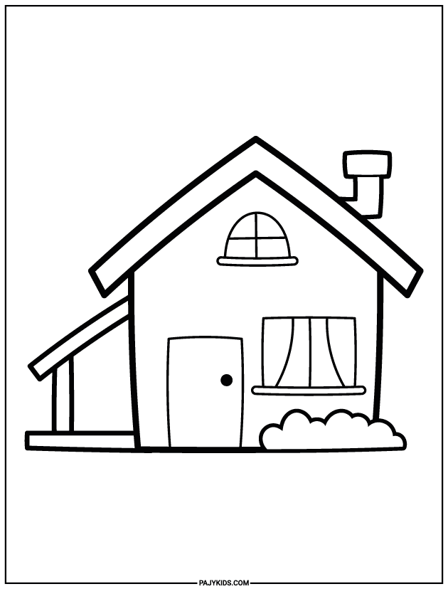 coloring for daycare - Simple House and Skill Confidence