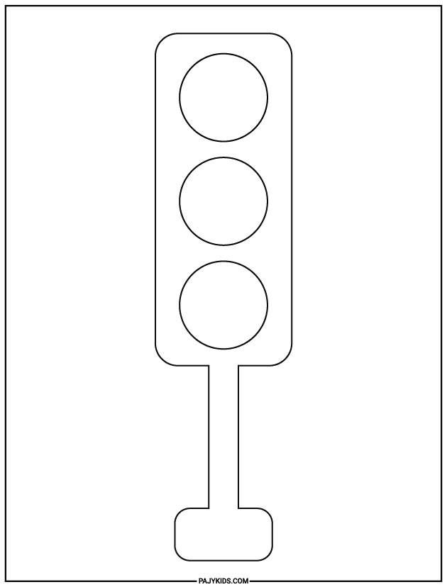 coloring worksheets for kindergarten - Traffic Light - Safety Awareness and Concept Learning
