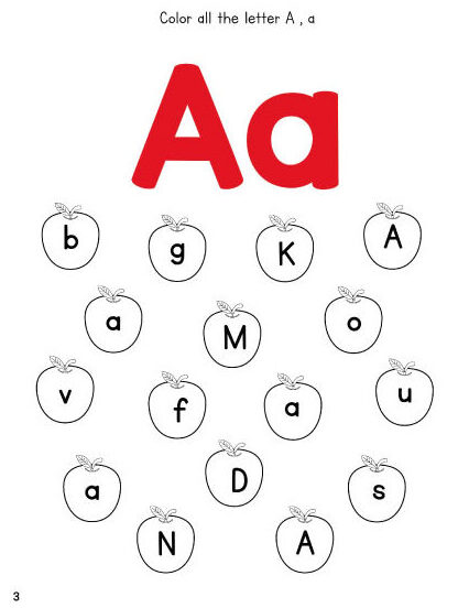 نشاط البحث عن الحرف وتلوينه - الحروف الإنجليزية