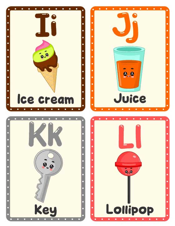 ABC learning cards