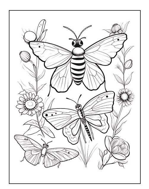 bug coloring activities