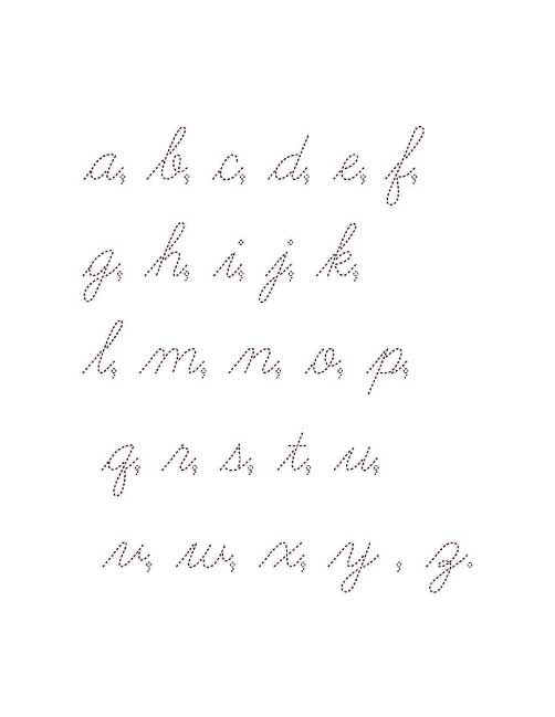 cursive writing worksheets for beginners