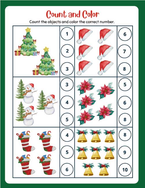 holiday worksheets for children