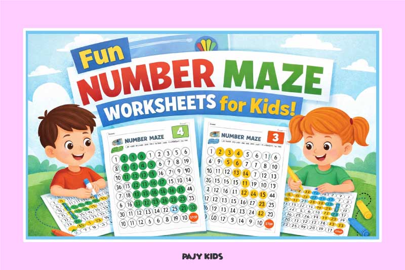 Number Maze Worksheets for Kids: A Creative Way to Learn Numbers 1–20