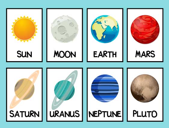 planet flashcards